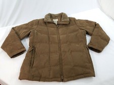 L.l. Bean Goose Down Jacket Faux Fur Collar Womens Size L Petite Polyester/nylon