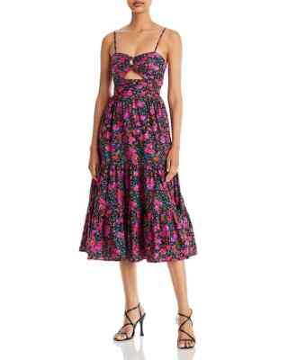 Aqua Womens Cutout Long Sundress Black XL