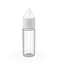 CHUBBY GORILLA 15ML V3 W/REDUCER PET Bottles 25pack CLEAR BOTTLE/WHITE LID