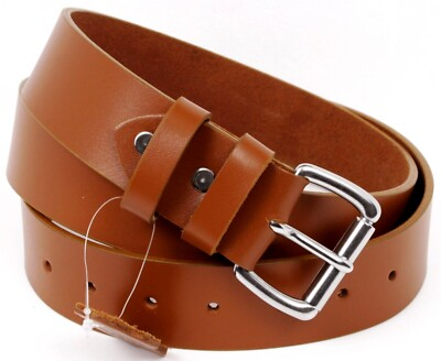 #ad Men#x27;s Leather Belt Genuine FULL GRAIN BUFFALO Jeans 1.50quot; width Handmade Amish $29.99