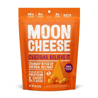 MOON CHEESE, SNACK, MEDIUM CHEDDAR - Pack of 12