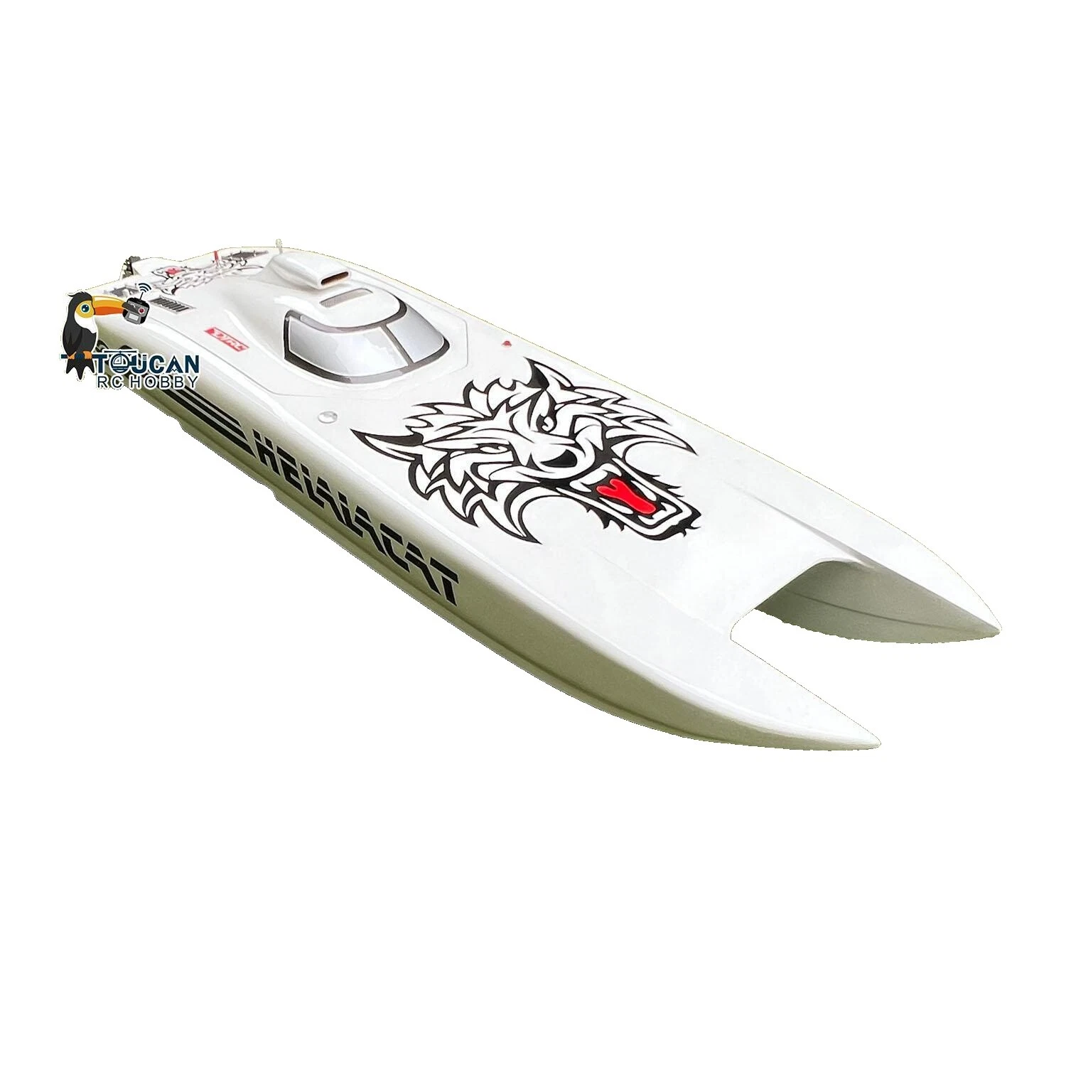 Fiberglass Almost Ready White RC Boat & Watercraft