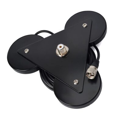 Heavy Duty Magnetic Antenna Mount 8.8inch So239 30kg Suction Triangle Vehicel Mo