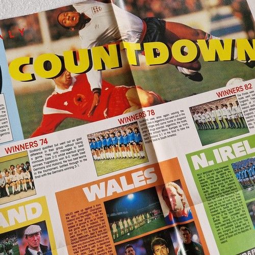 1990 Football World Cup Finals Countdown Wall Chart Planner Vintage Unused - Picture 8 of 10