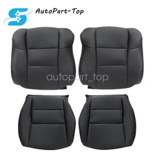 Driver & Passenger Bottom Top Leather Seat Cover Fits 2007-2012 Acura RDX Black