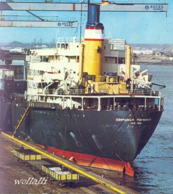 Rarität Schiff Frachter Container Forwarder New York Sally Isle Elsfleth Bremen