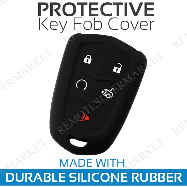 Key Fob Cover For 2014 2019 Cadillac Cts Remote Case Rubber Skin Jacket For Sale Online Ebay