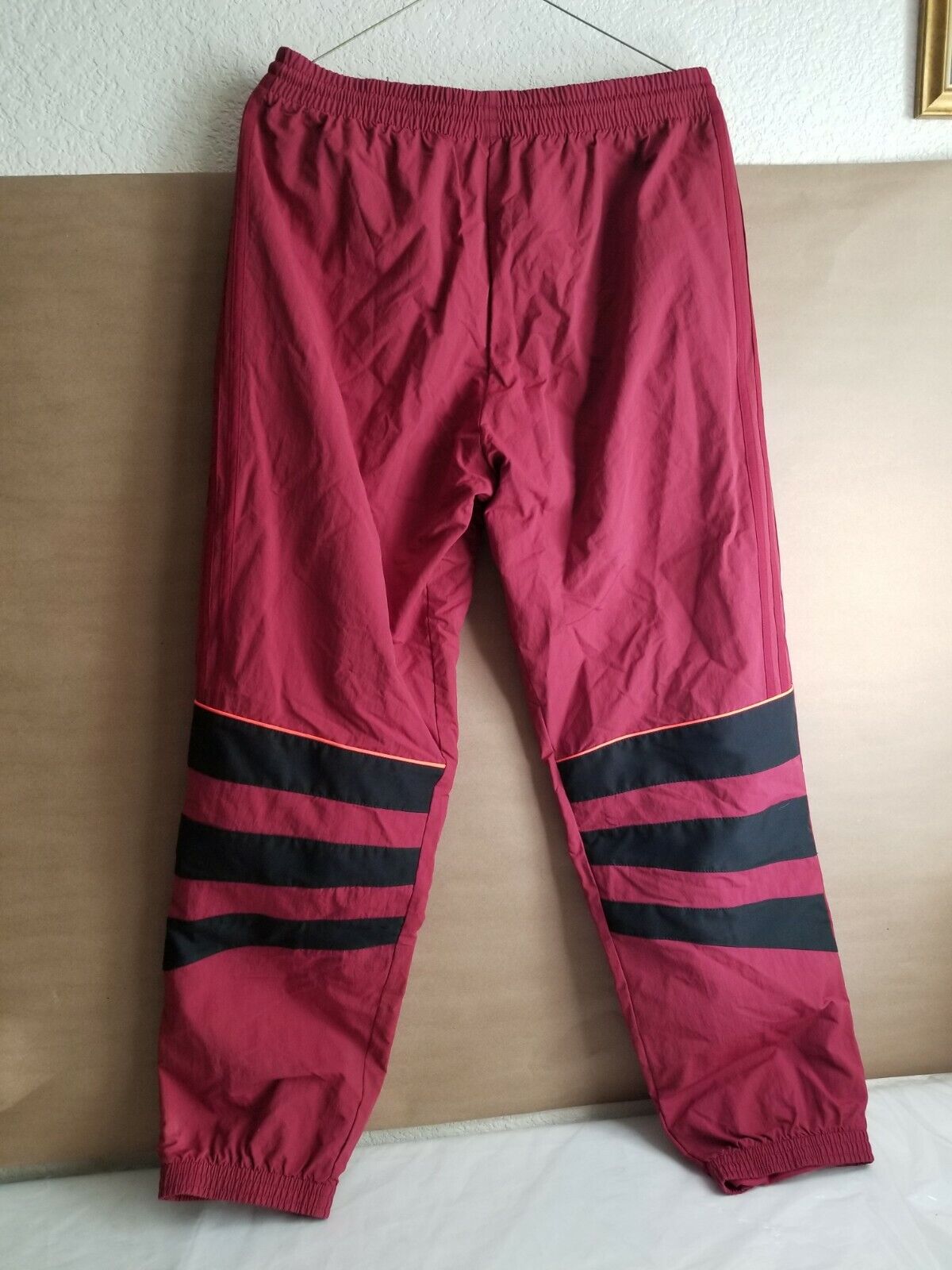 Vintage Adidas Nylon Windbreaker Track Dark Red Pants… - Gem