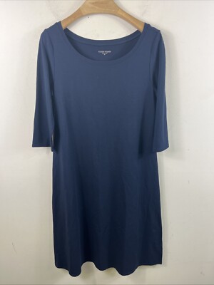 EILEEN FISHER Viscose Stretch Jersey Dress 3/4 Sleeve Size XS | eBay