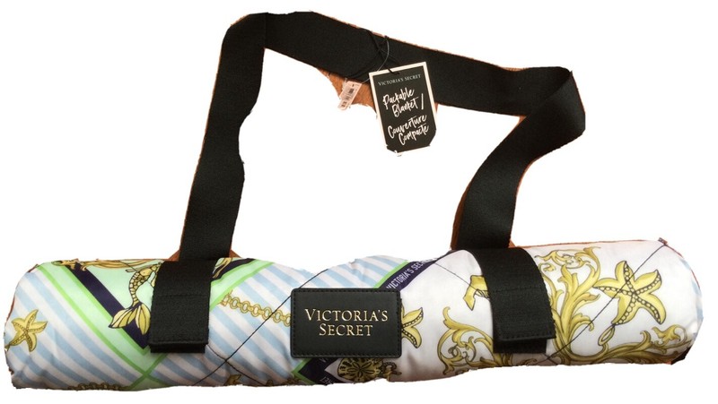 NWT Victoria's Secret  Limited Edition Graphic Fold-and-Pack Blanket 52x57 $68