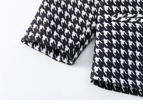 Kids Houndstooth Formal Suit Set Boys Wedding Birthday Party Performance Blazer - Picture 4 of 10
