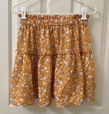 Cute Summer Pull-on Short Flare Skirt Size Medium Y2K Skater Floral Coquette