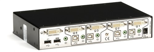 Black Box Secure Single-Head DVI-I USB KVM Switch 4 Port! EAL4+ Certified! - 第 2/3 張圖片