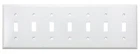 7-Gang Toggle Painted Smooth WHITE Steel Wall Plate Seven Switch Cover