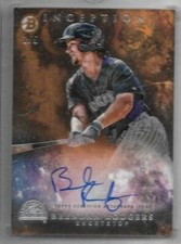 2016 Bowman Inception ORANGE AUTO Brendan Rodgers #d 1/5