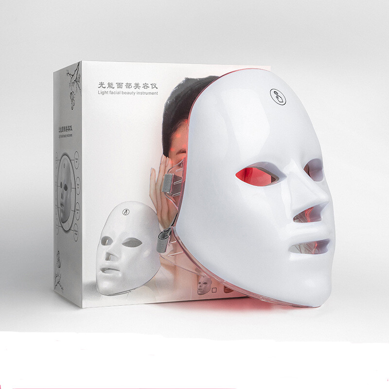 7 Colors Facial LED Mask Photon Skin Therapy Rejuvenation Wireless Anti