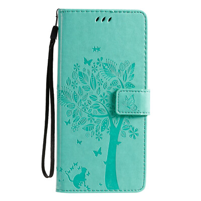 Baummuster PU-Leder Flip Wallet Case Handyhülle für Samsung Note 10 Lite 20 8 9 