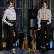 1/4 BJD SD Dolls Handsome Boy Man Male Resin Doll Eyes Face Makeup Wig Toys GIFT