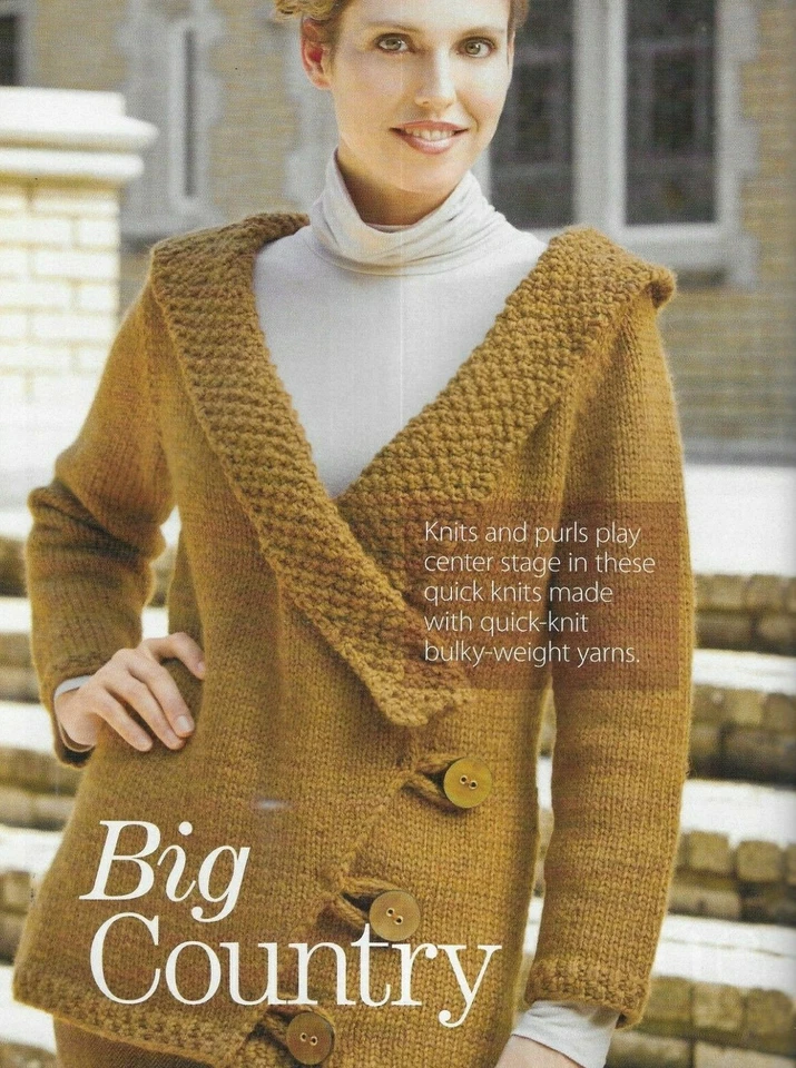 Creative Knitting Magazine Quick Knit Miters Hat And Mittens Jacket Cabled Vest - Image 2 of 4