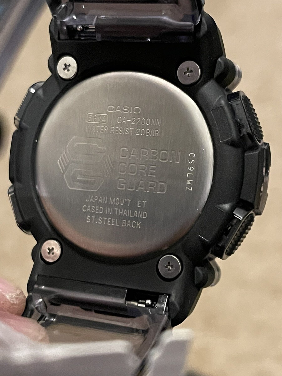 CASIO G-Shock GA2200NN-1A Digital Glitch Effect Clear Jelly
