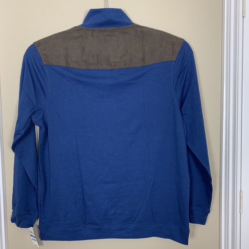 Pullover maglia uomo Tasso Elba raffinata 1/2 zip taglia XL blu navy nuovo con etichetta - Foto 3 di 5