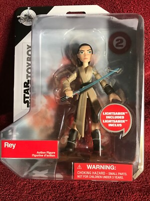 Star Wars SPIELZEUGBOX Disney Store exklusiv Rey #2 Lichtschwert enthalten! Brandneu in Verpackung!