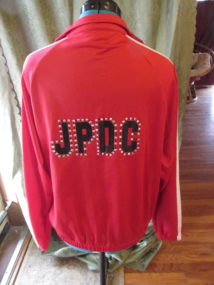 Casaco ou jaqueta de aquecimento Augusta serigrafia tamanho adulto pequeno vermelho branco fantasia - Imagem 3 de 4