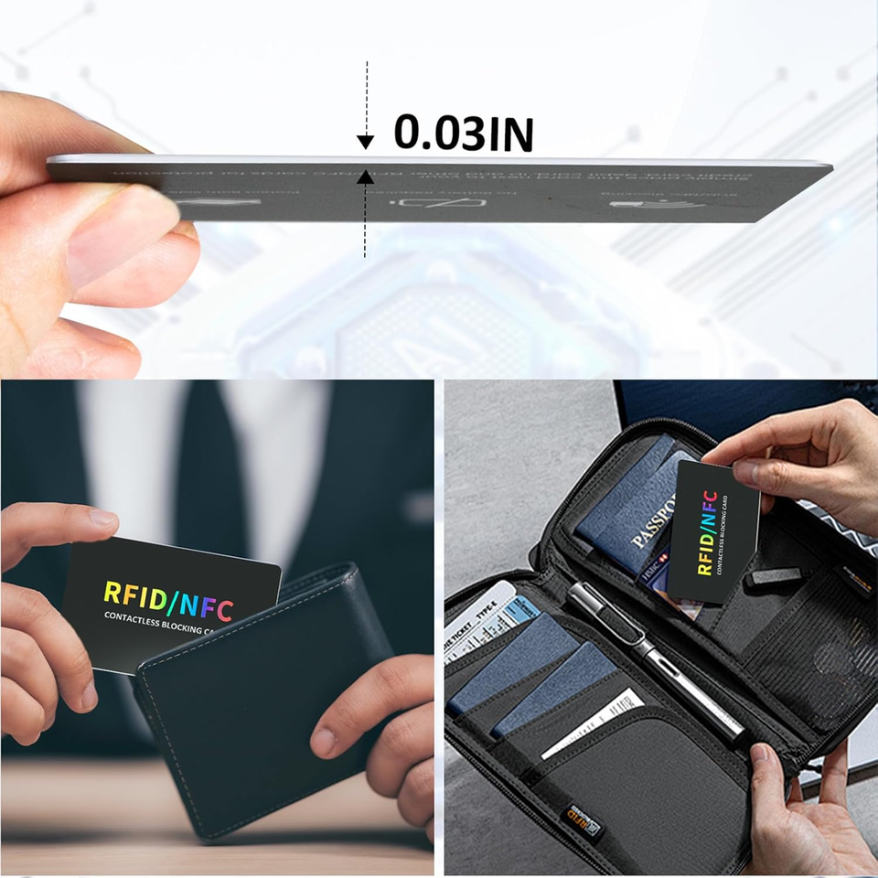 RFID Blocking Card – NFC Contactless Credit Debit Card Protector (5 ...