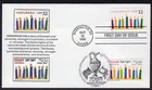1996 Joint USA/Israel Hanukkah Stamp (3118/1289) - Unknown-maker DUAL FDC TH336A