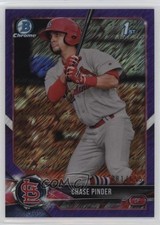 2018 Bowman Chrome Prospects Purple Shimmer Refractor 61/655 Chase Pinder sc2