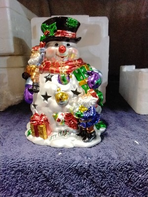 Vintage House of Lloyd Christmas Around the World Snowman Votive Candle Holder