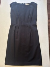 Ann Taylor Loft Women's size 8 Black Sleeveless Sheath Dress Round Neck LBD