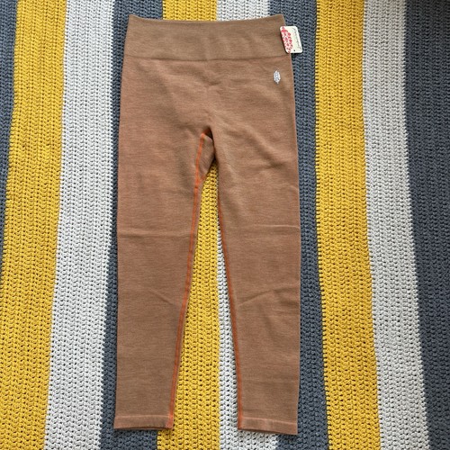 NWT Free People Movement High-Rise Good Karma Leggings Camel Heather Women’s M/L