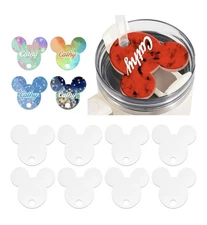 10 Mickey Sublimation Acrylic Name Plate Blanks For Stanley 40oz