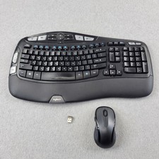 Logitech K350 Wave Keyboard M510 Mouse Wirele...