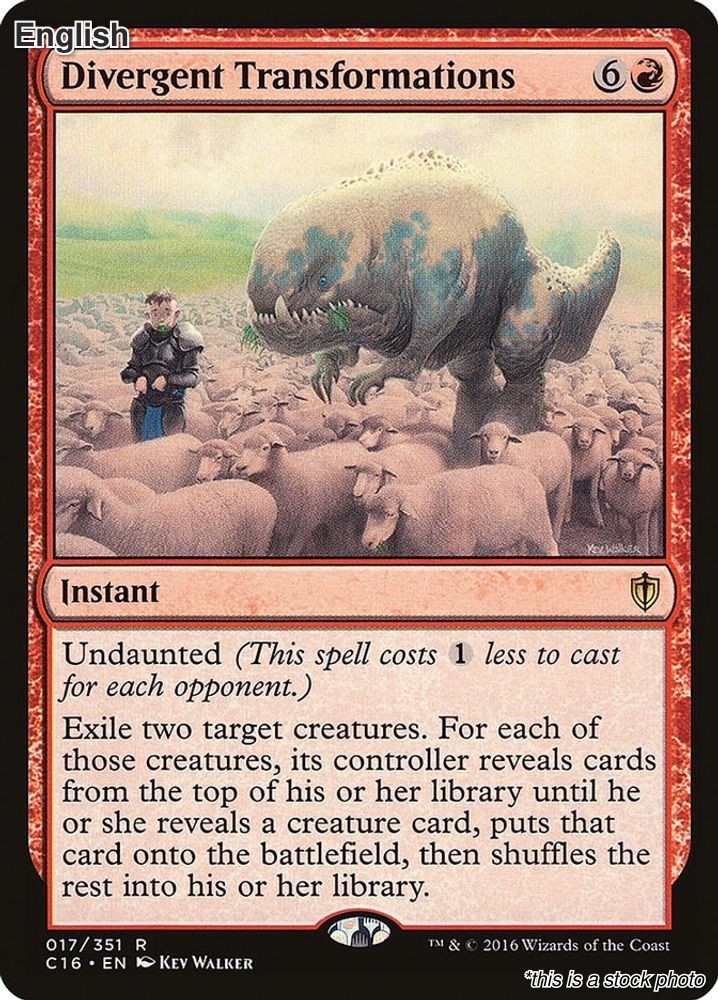 Magic Divergent Transformations 17 Rare Commander 2016 NM