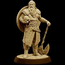 D D Barbarian Mini - 3D Resin Printed - 32mm Scale Miniature - Made On Order