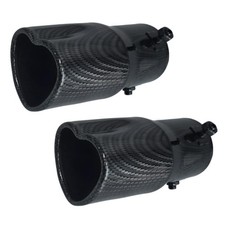 OtpOutopa Car Exhaust Tip 2.5 inch Inlet, Universal Heart Shaped Carbon Fiber 