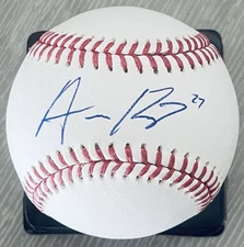 AUSTIN RILEY WITH #27 LICENSED PSA/DNA AUTHENTICATED SIGNED NEW MANFRED BASEBALL