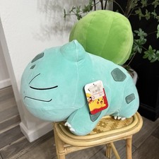 2023 Jazwares Nintendo Pokemon 18 Sleeping Bulbasaur Plush Official Stuffed Toy