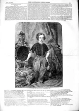 Old Antique Print 1847 Portrait Royal Highness Prince Wales Birthday Suit 19th