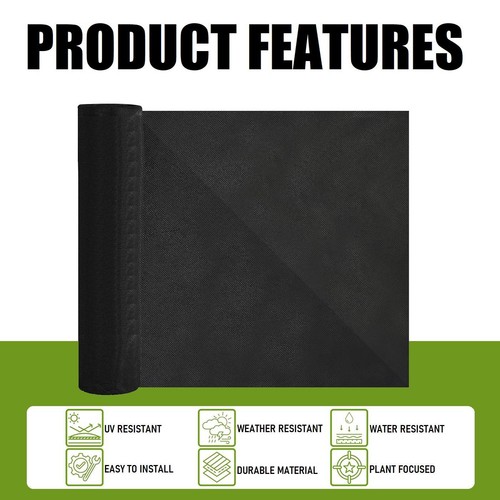 Weed Control Fabric Weather Resistant Breathable Durable Garden Membrane 8x1.5M - Bild 3 von 5