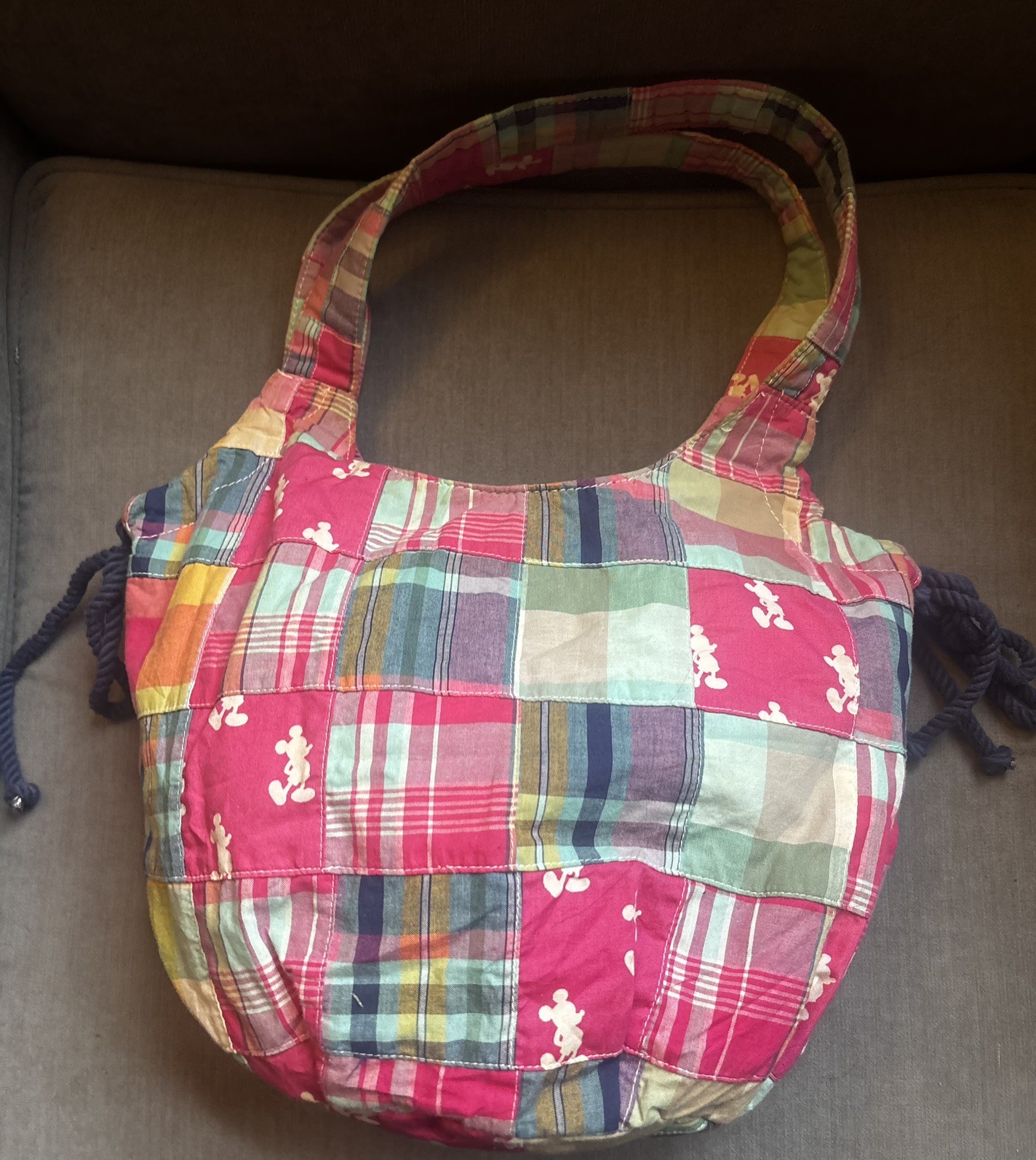 Disney Parks Madras Patchwork Mickey Mouse Hobo B… - image 2