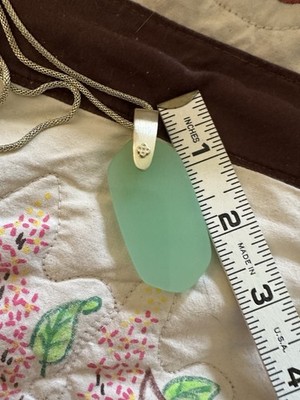 Kendra Scott Inez Gold Tone Long Pendant Necklace Green Chalcedony