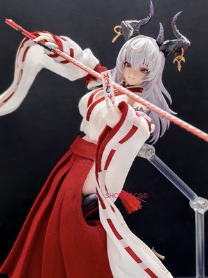 1/12 Custom Female Long Miko Outfit Dress for 6'' Snail Shell Action Figure