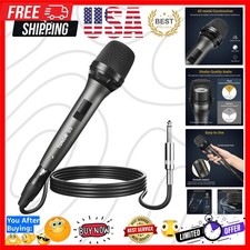 Professional Vocal Microphone for Singing, Dynamic Handheld Wired Karaoke Mic...