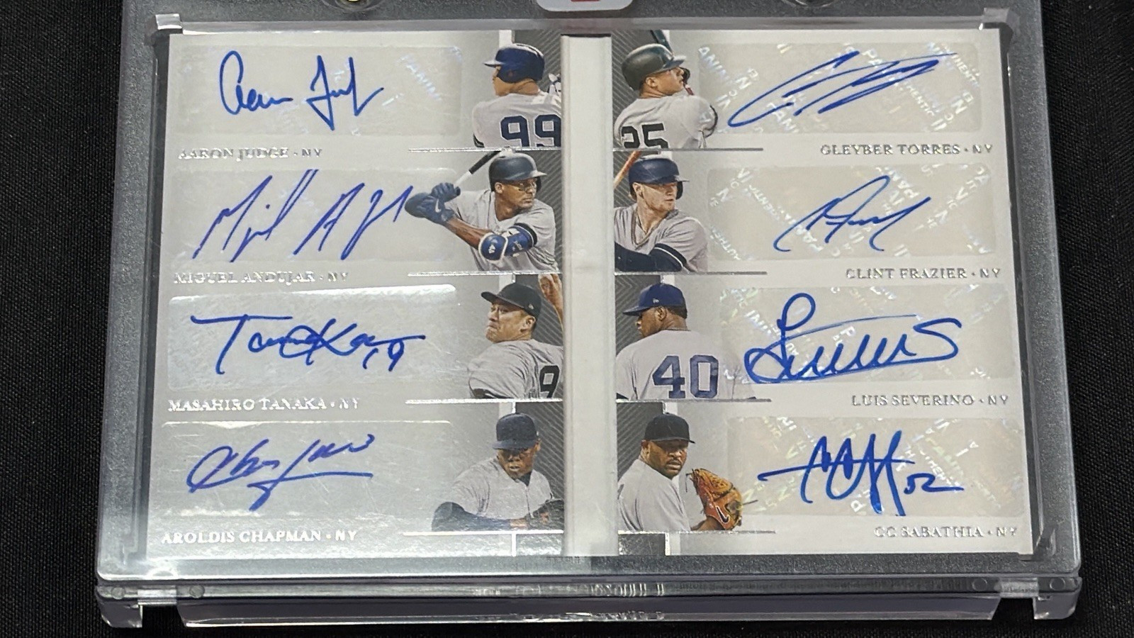 2020 National Treasures Teammates BOOKLET NY Yankees 8 AUTOS #'d/5 w/AARON JUDGE view 2