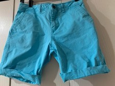 Aeropostale Mens Shorts Turquiose Pockets Flat Front Lightweight SZ 30