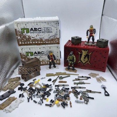HUGE LOT Mega Bloks Construx Halo Call of Duty Series Figures Weapons Contaniers