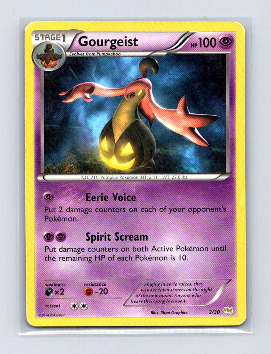 Gourgeist 2/30 Common XY Trainer Kit: Sylveon & Noivern Pokemon Lightly Played